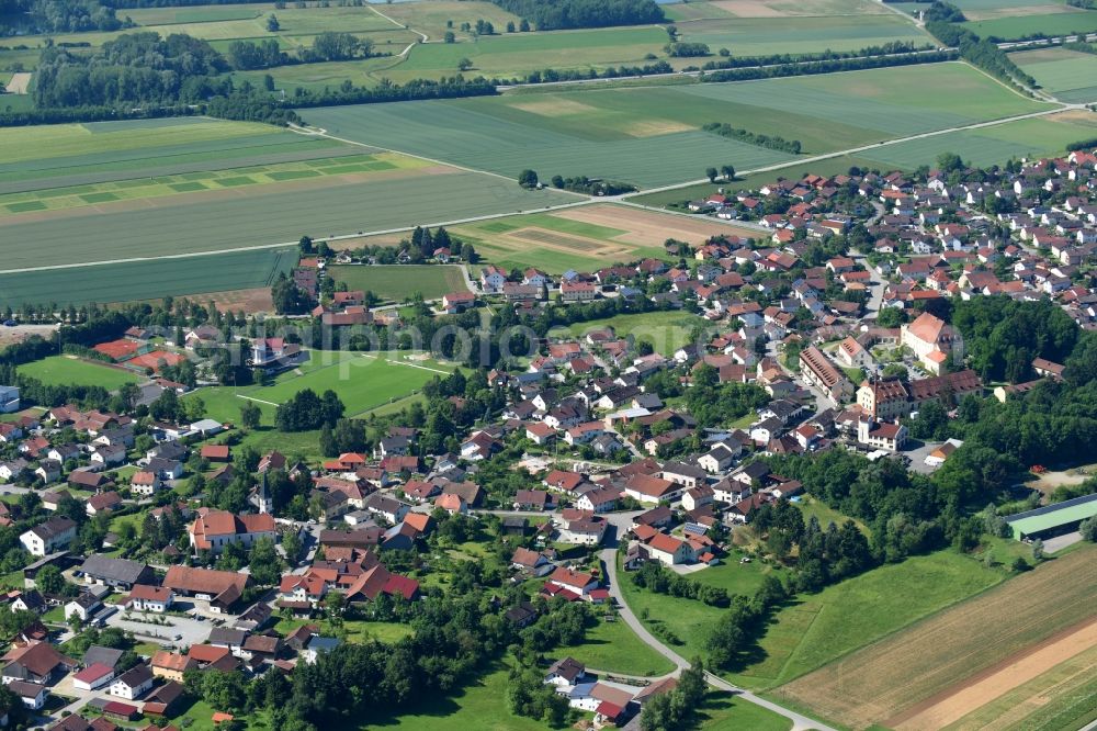 Aerial image Steinach - Town View of the streets and houses of the residential areas in Steinach in the state Bavaria, Germany