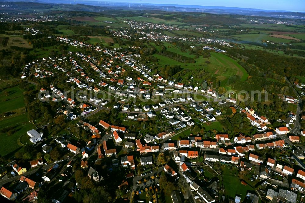 Aerial photograph Stennweiler - Town View of the streets and houses of the residential areas in Stennweiler in the state Saarland, Germany