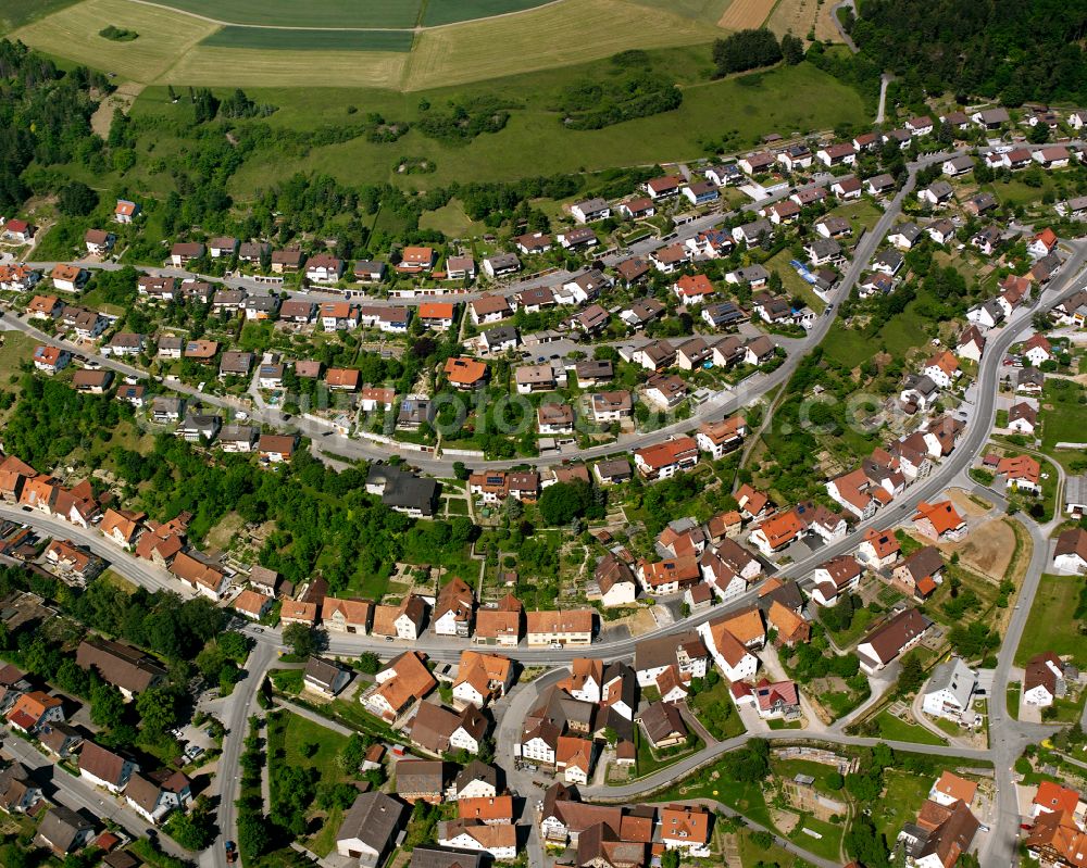 Aerial photograph Sulz am Eck - Town View of the streets and houses of the residential areas in Sulz am Eck in the state Baden-Wuerttemberg, Germany