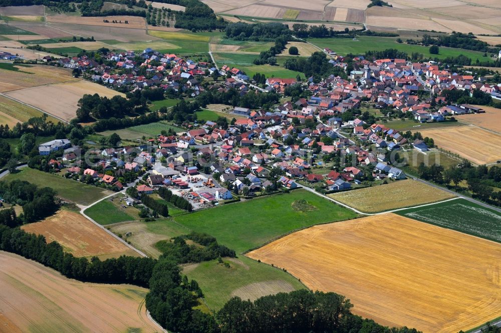 Aerial photograph Sulzfeld - Town View of the streets and houses of the residential areas in Sulzfeld in the state Bavaria, Germany