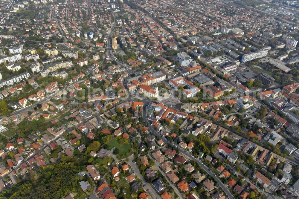 Aerial photograph Szekszard - Town View of the streets and houses of the residential areas in Szekszard in Tolnau, Hungary