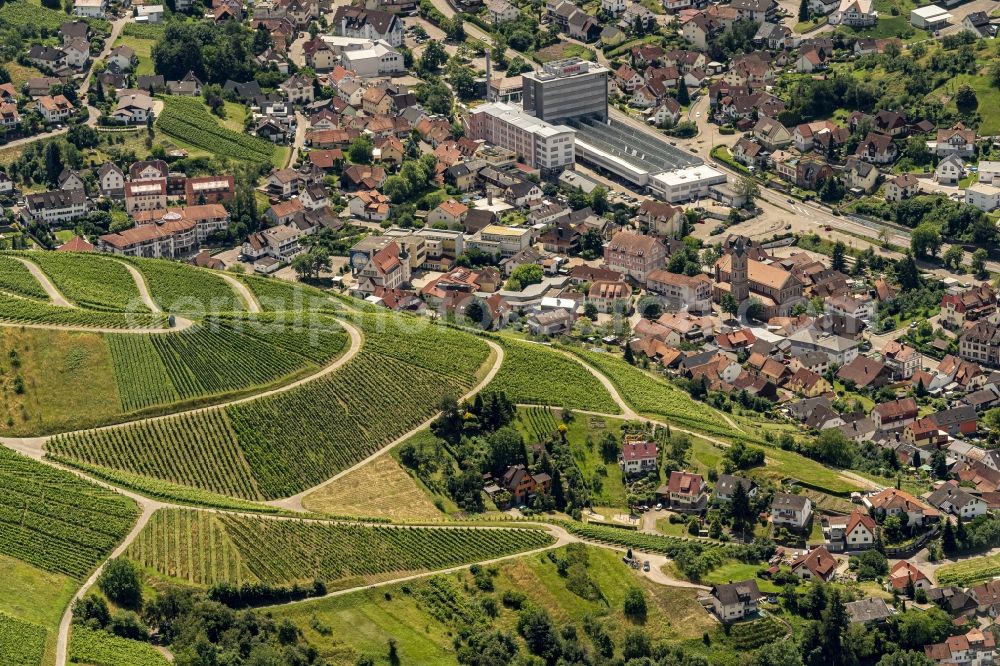 Bühlertal from the bird's eye view: Location view of the streets and houses of residential areas in the valley landscape surrounded by mountains in Buehlertal in the state Baden-Wuerttemberg, Germany