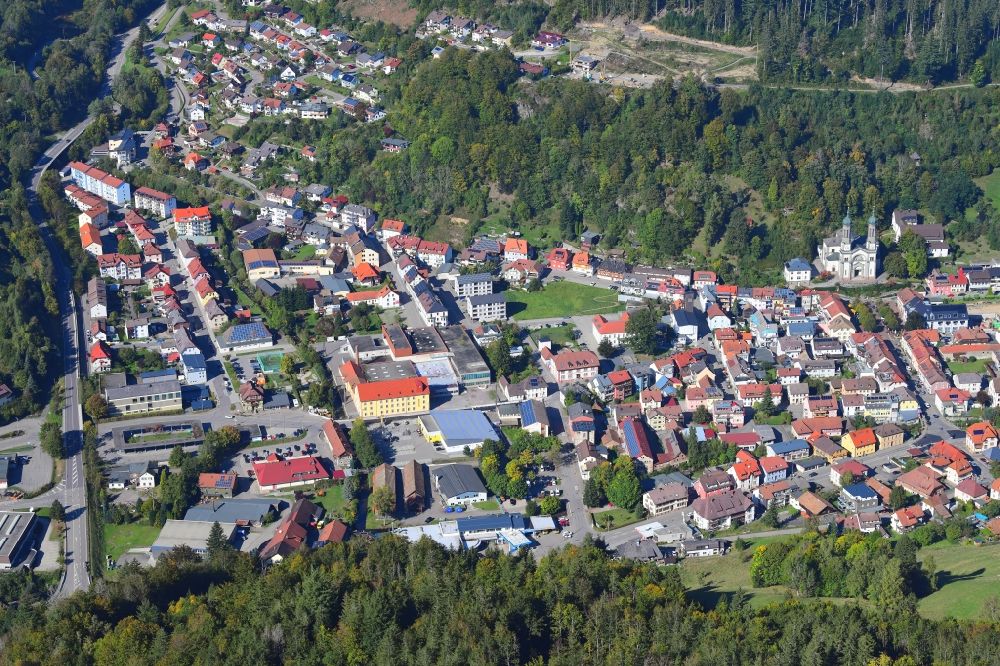 Aerial image Todtnau - Todtnau in the Black Forest in the state Baden-Wurttemberg, Germany