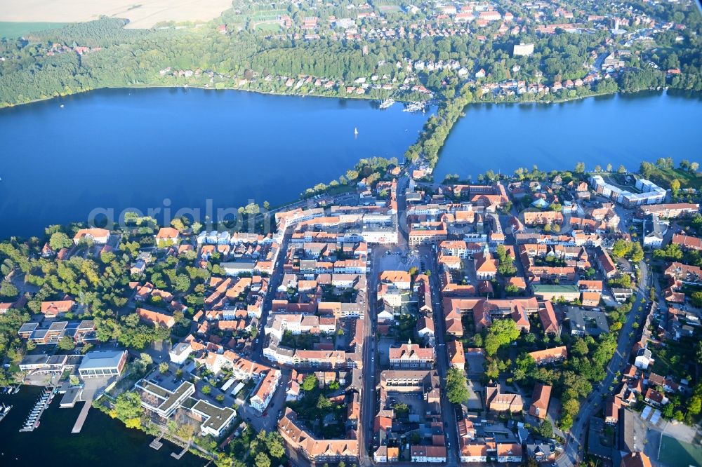 Aerial image Ratzeburg - Village on the banks of the area Ratzeburger See in Ratzeburg in the state Schleswig-Holstein, Germany