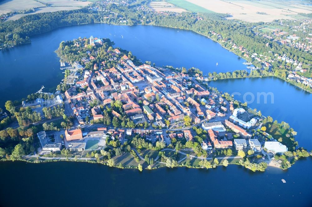 Ratzeburg from above - Village on the banks of the area Ratzeburger See in Ratzeburg in the state Schleswig-Holstein, Germany