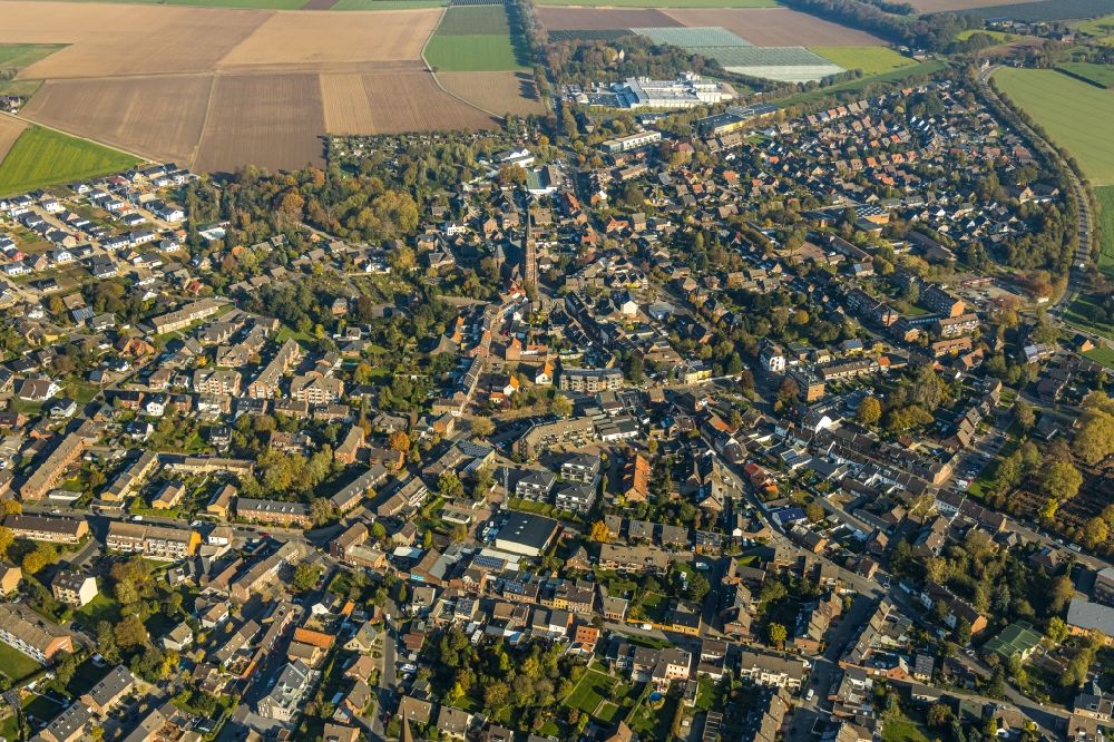 Aerial photograph Vorst - Town View of the streets and houses of the residential areas in Vorst in the state North Rhine-Westphalia, Germany