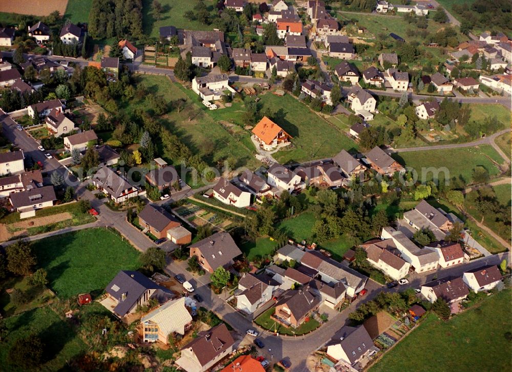 Wachtberg from above - Town View of the streets and houses of the residential areas in Wachtberg in the state North Rhine-Westphalia