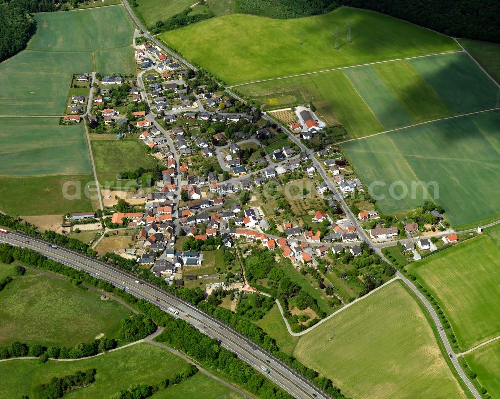 Warmsroth from above - District view of Warmsroth in the state Rhineland-Palatinate
