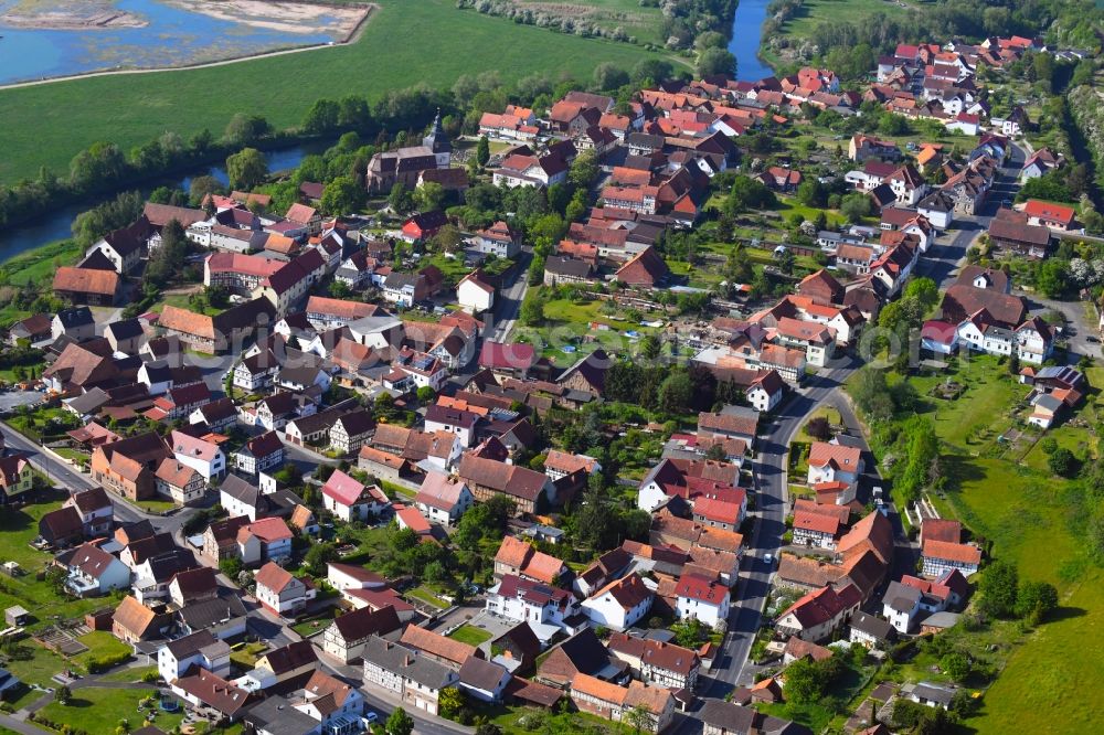 Aerial photograph Werra-Suhl-Tal - Town View of the streets and houses of the residential areas in Werra-Suhl-Tal in the state Thuringia, Germany