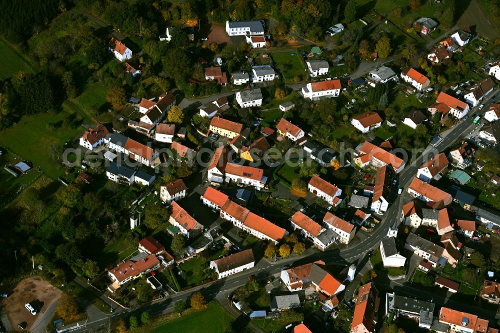 Aerial image Werschweiler - Town View of the streets and houses of the residential areas in Werschweiler in the state Saarland, Germany