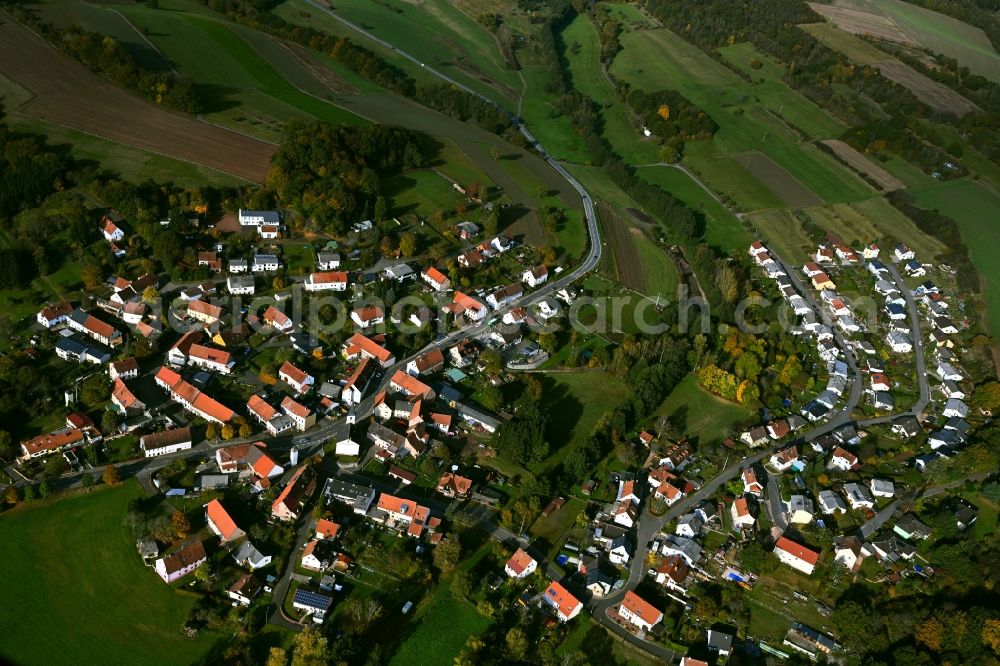 Aerial photograph Werschweiler - Town View of the streets and houses of the residential areas in Werschweiler in the state Saarland, Germany