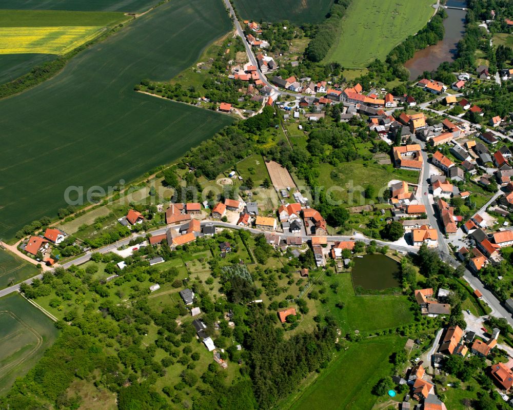 Wienrode from the bird's eye view: Town View of the streets and houses of the residential areas in Wienrode in the state Saxony-Anhalt, Germany