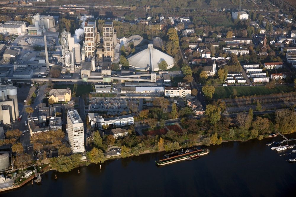 Aerial photograph Wiesbaden-Mainz-Amöneburg - Local view of Wiesbaden-Mainz-Amoeneburg in Hesse