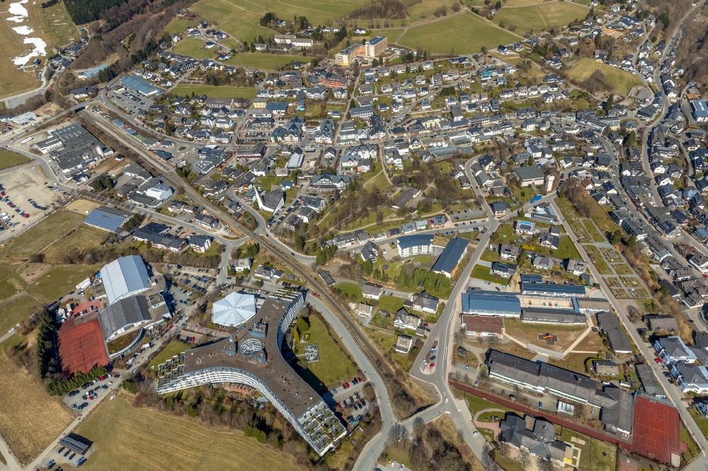 Aerial photograph Willingen (Upland) - Town View of the streets and houses of the residential areas in Willingen (Upland) in the state Hesse, Germany