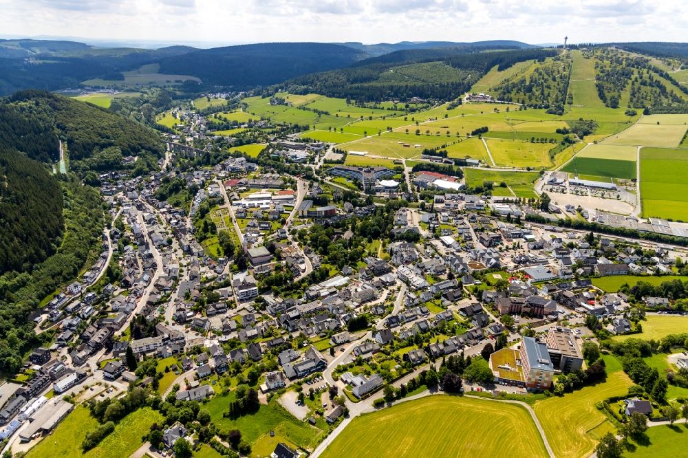 Aerial photograph Willingen (Upland) - Town View of the streets and houses of the residential areas in Willingen (Upland) in the state Hesse, Germany