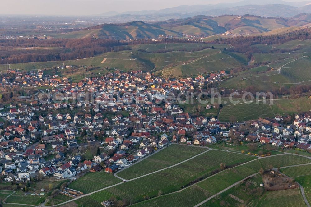 Aerial photograph Zell-Weierbach - Town View of the streets and houses of the residential areas in Zell-Weierbach in the state Baden-Wuerttemberg, Germany