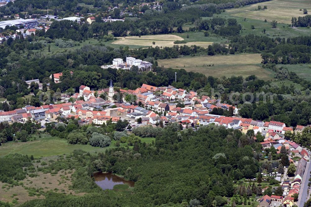 Aerial image Zossen - Town View of the streets and houses of the residential areas in Zossen in the state Brandenburg, Germany