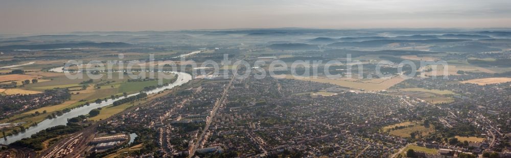 Aerial image Yutz - Town on the banks of the river of the river Mosel in Yutz in Grand Est, France