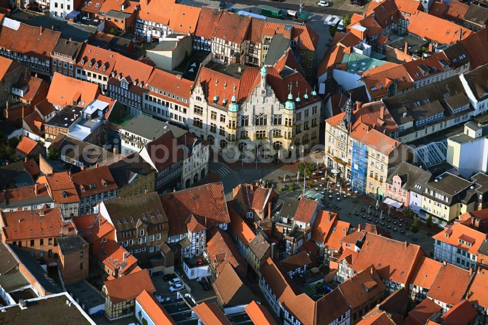 Aerial image Helmstedt - Center market in Helmstedt in the state Lower Saxony, Germany
