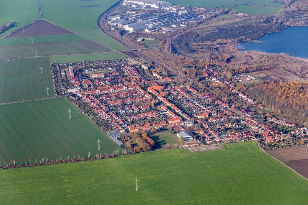 Seeland from the bird's eye view: Village of Seeland in the state Saxony-Anhalt, Germany