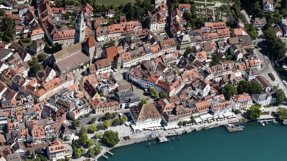 Aerial image Überlingen - Village on the banks of the area Lake Constance in Ueberlingen in the state Baden-Wuerttemberg, Germany