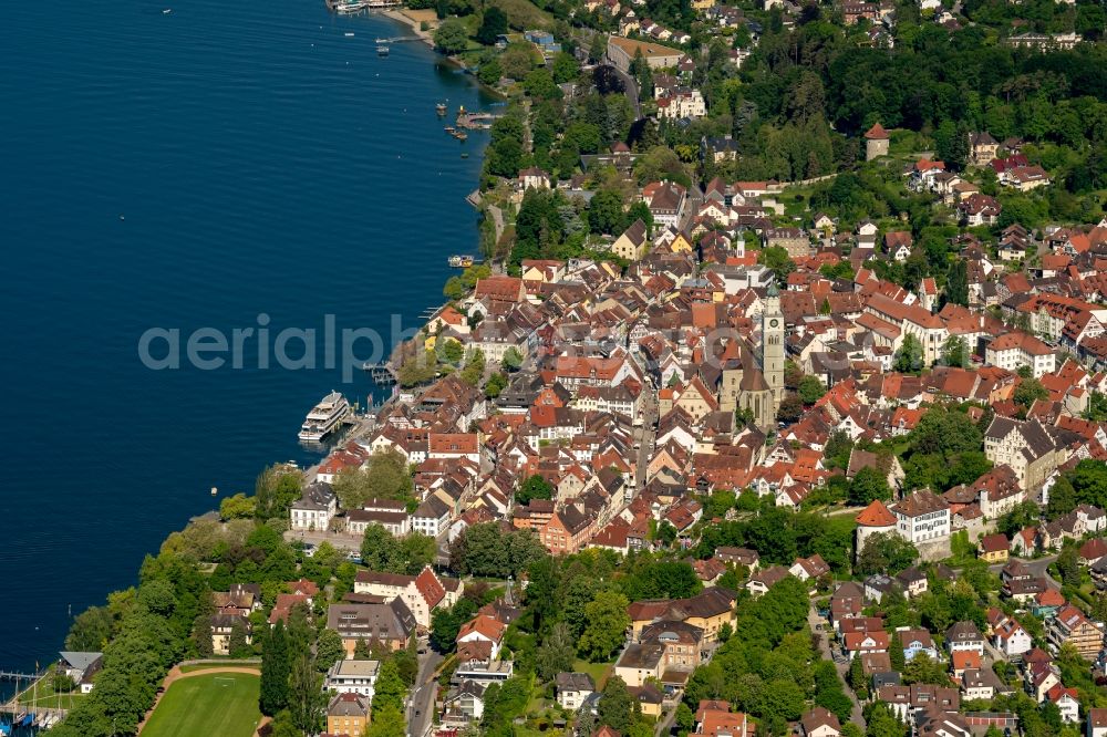 Aerial photograph Überlingen - Village on the banks of the area Lake Constance in Ueberlingen in the state Baden-Wuerttemberg, Germany