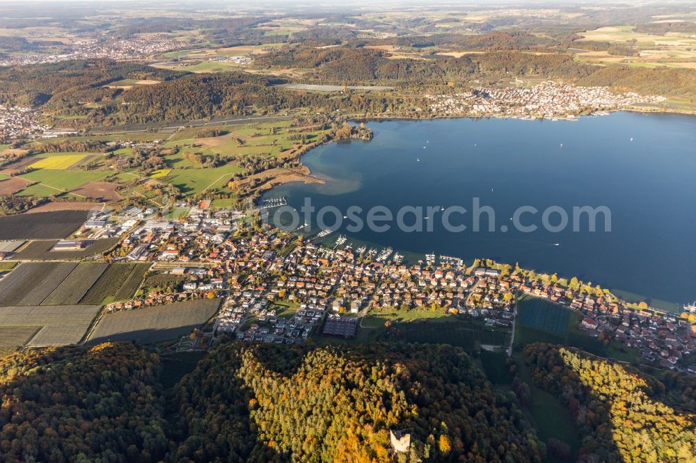 Aerial photograph Bodman-Ludwigshafen - Village on the banks of the area of Lake of Constance in Bodman-Ludwigshafen in the state Baden-Wurttemberg, Germany