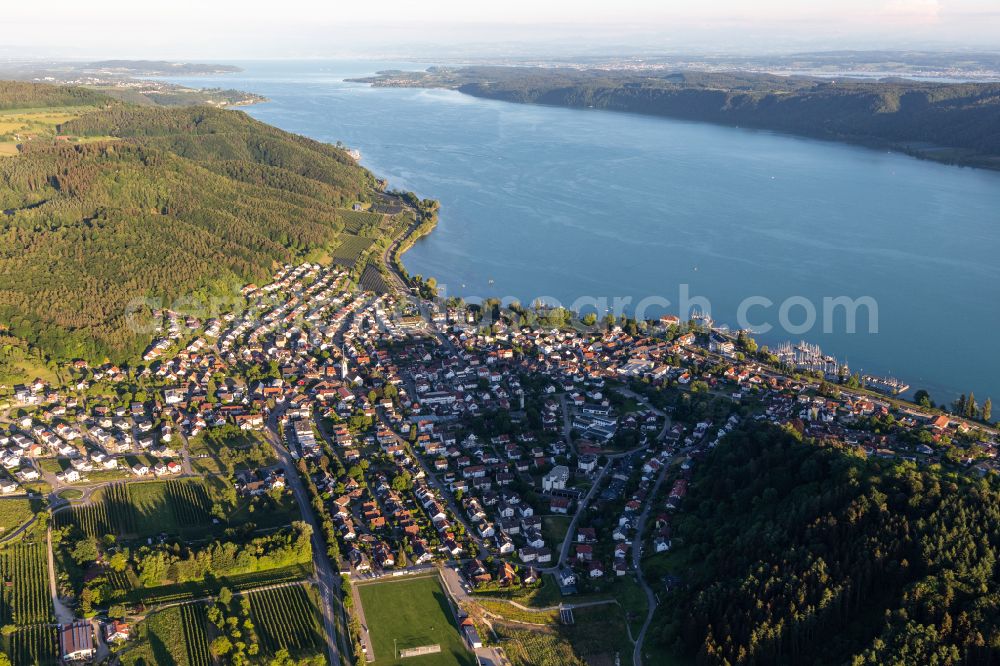 Aerial photograph Ludwigshafen - Village on the banks of the area of Lake of Constance in Ludwigshafen in the state Baden-Wurttemberg, Germany