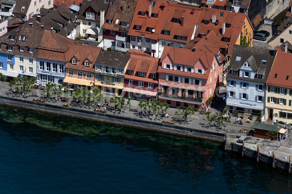Meersburg from above - Village on the banks of the area Lake Constance in Meersburg in the state Baden-Wurttemberg, Germany
