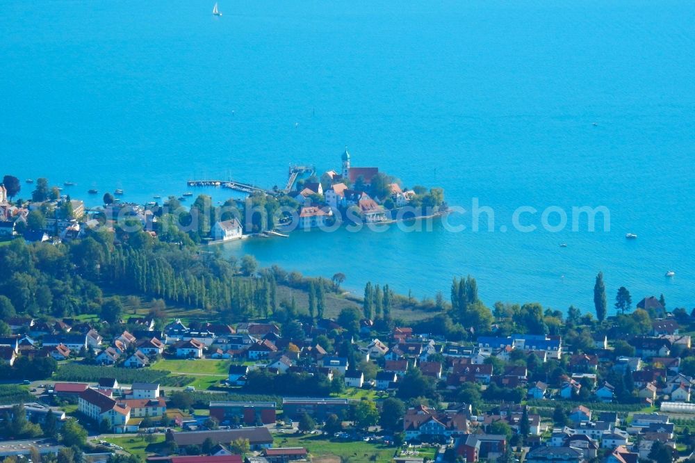 Aerial photograph Wasserburg (Bodensee) - Village on the banks of the area Lake Constance in Wasserburg (Bodensee) in the state Bavaria, Germany