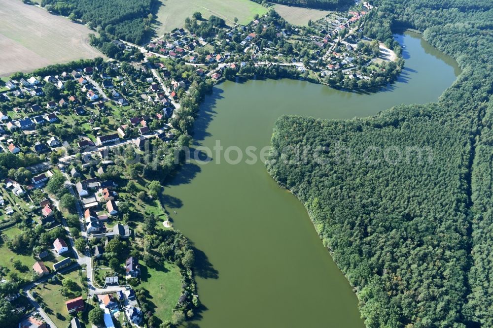 Aerial image Krummensee - Village on the banks of the area Krummer See in Krummensee in the state Brandenburg