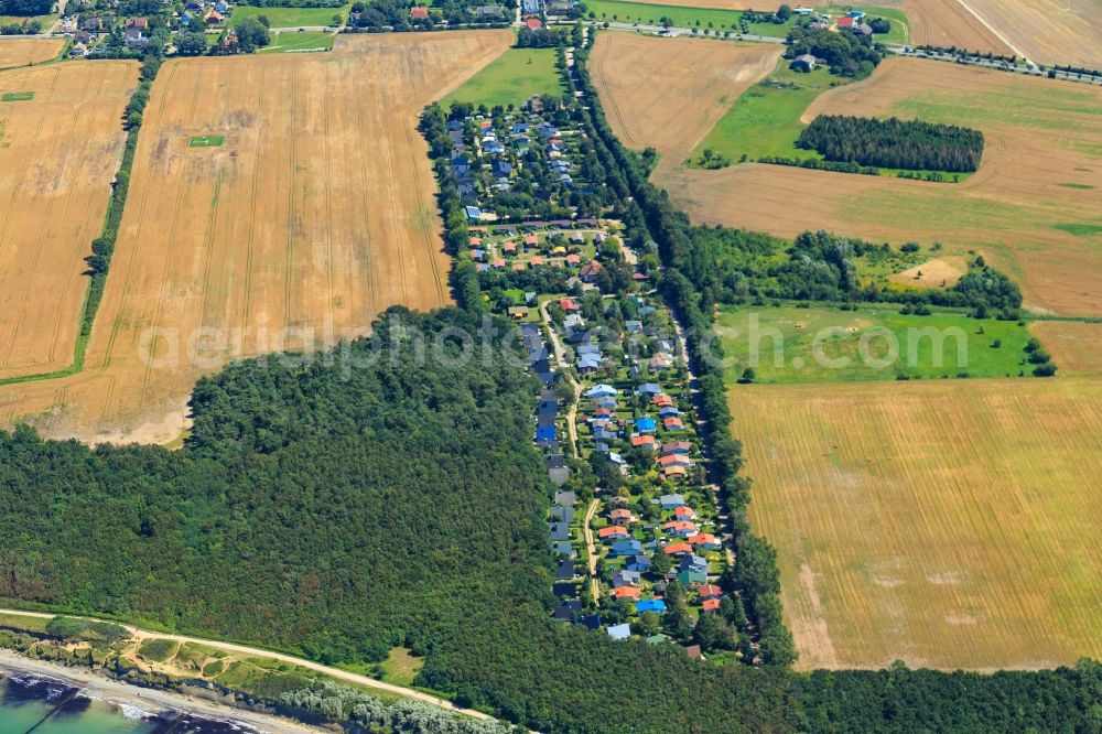 Ahrenshoop from above - Village on the banks of the area von Niehagen in Ahrenshoop in the state Mecklenburg - Western Pomerania, Germany