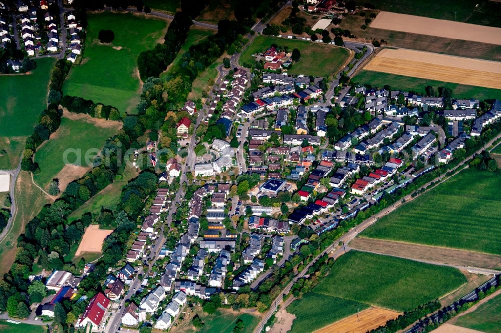 Aerial image Kirchzarten - The district Burg Birkenhof in Kirchzarten in the state Baden-Wurttemberg, Germany