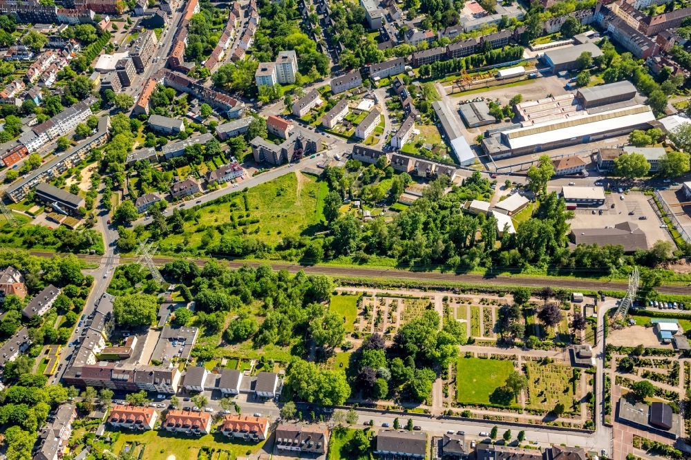 Aerial image Gelsenkirchen - The district Gelsenkirchen-Mitte in Gelsenkirchen in the state North Rhine-Westphalia, Germany