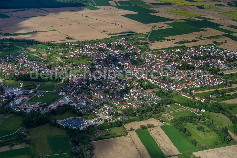 Kappel-Grafenhausen from above - The district Kappel in Kappel-Grafenhausen in the state Baden-Wuerttemberg, Germany