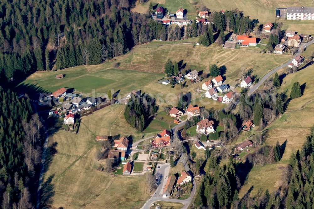 Aerial image Baiersbronn - The district Obertal in Baiersbronn in the state Baden-Wuerttemberg, Germany