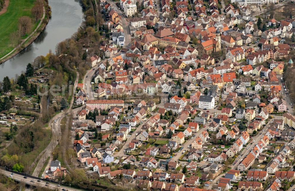 Aerial image Heilbronn - Cityscape of the district Sontheim in Heilbronn in the state Baden-Wuerttemberg, Germany