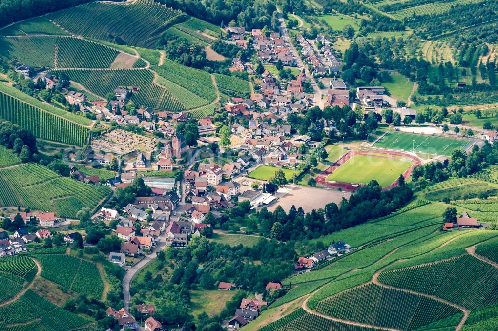 Aerial photograph Kappelrodeck - The district Waldulm in Kappelrodeck in the state Baden-Wuerttemberg, Germany