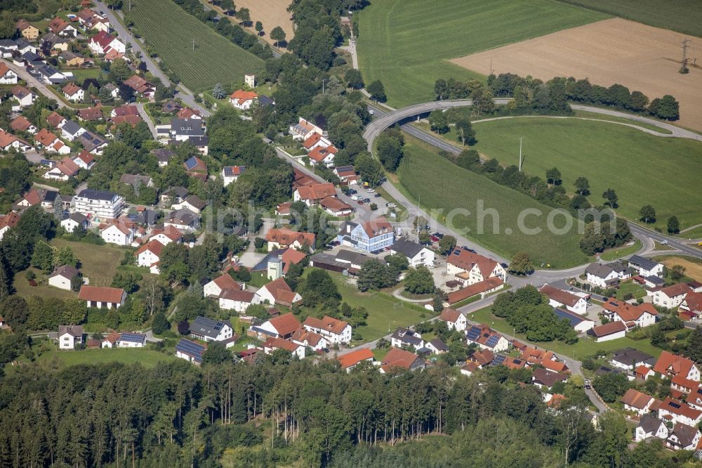 Viecht from above - District view with streets and houses in Viecht in the state Bavaria, Germany