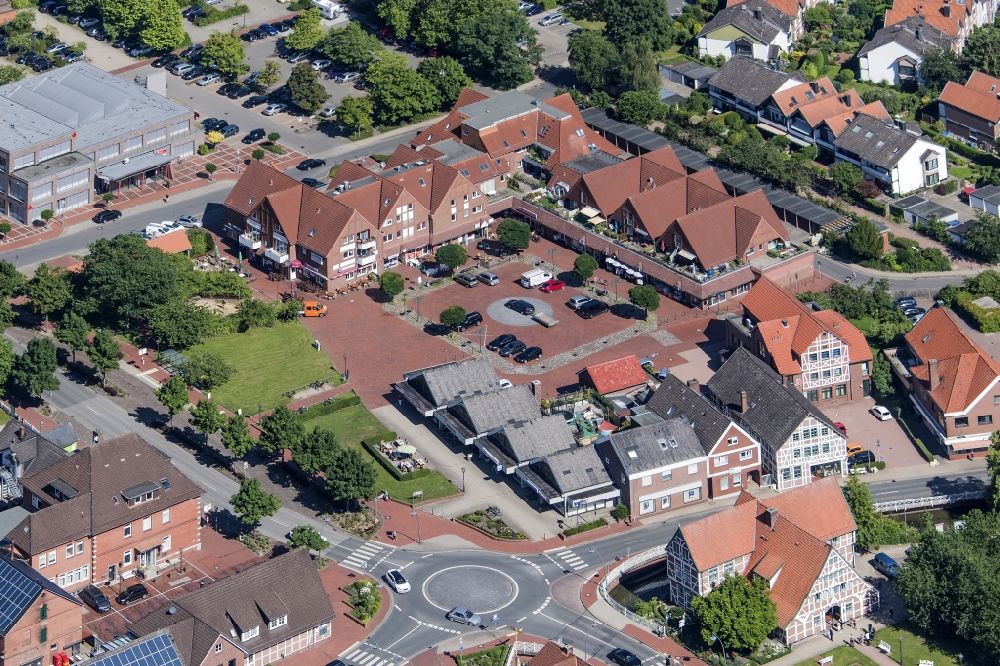 Jork from the bird's eye view: Town center Jork in the state Niedersachsen, Germany