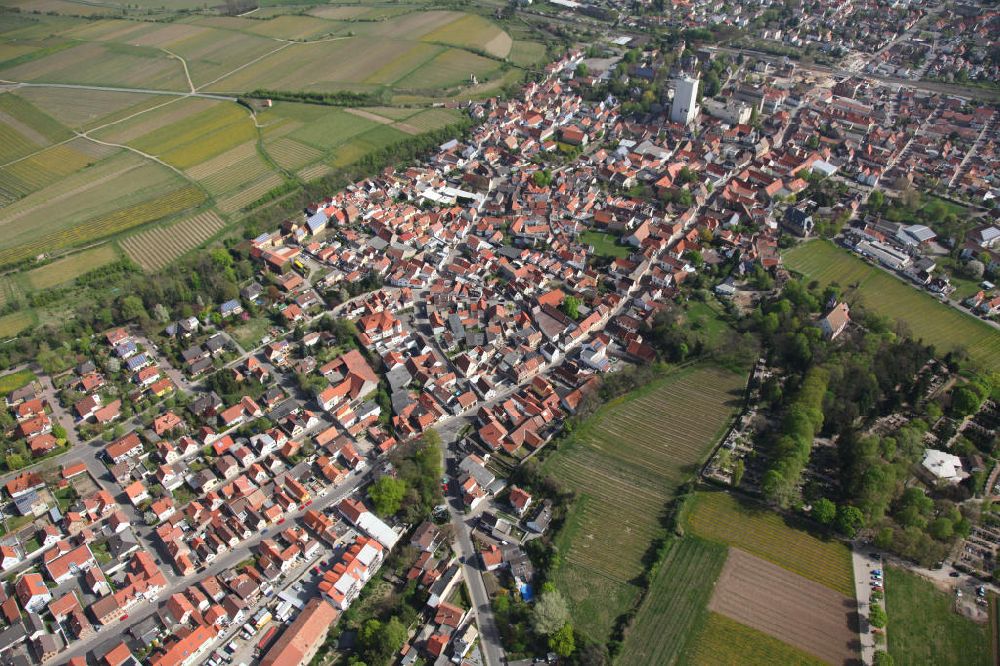 Aerial photograph OSTHOFEN - Osthofen in Rhineland-Palatinate Alzey-Worms