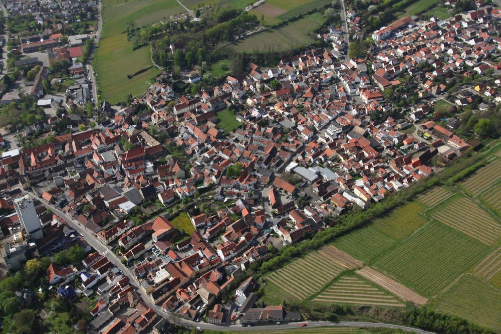 OSTHOFEN from the bird's eye view: Osthofen in Rhineland-Palatinate Alzey-Worms