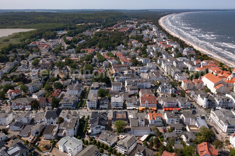 Aerial photograph Binz - View of the shore of the Baltic Sea in Binz on the island Ruegen in Mecklenburg-West Pomerania