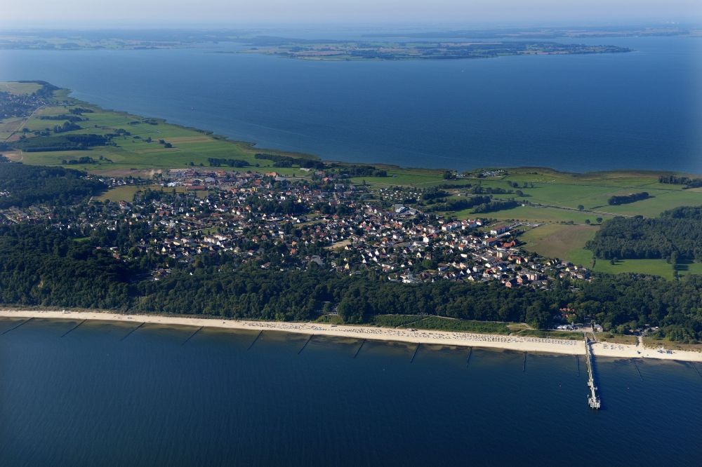 Aerial image Koserow - Cityscape Koserow on the coast of the Baltic Sea on the island of Usedom in Mecklenburg Western Pomerania