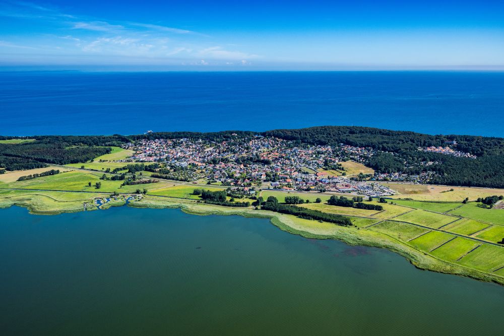 Aerial image Koserow - Cityscape Koserow on the coast of the Baltic Sea on the island of Usedom in Mecklenburg Western Pomerania