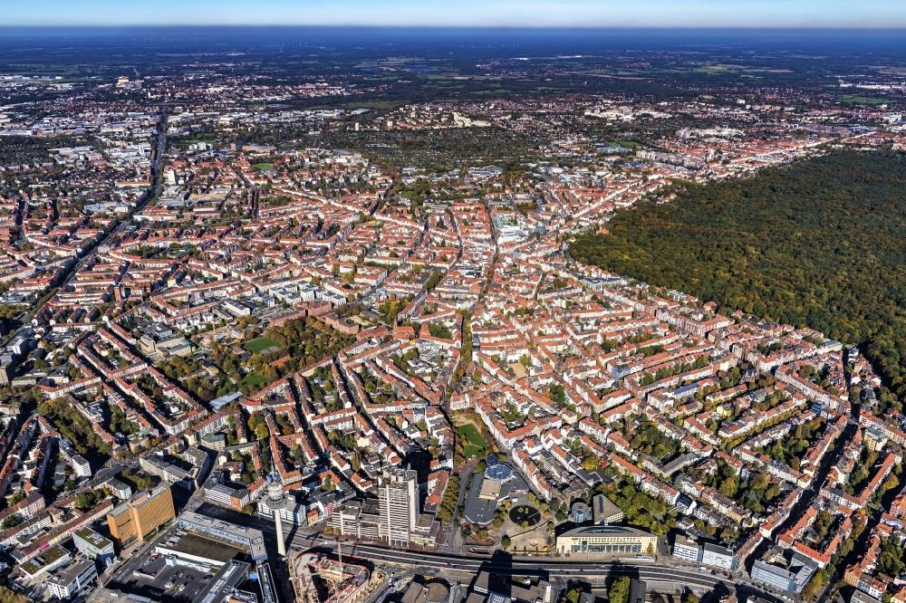 Aerial image Hannover - Est Town in Hannover in the state Lower Saxony, Germany