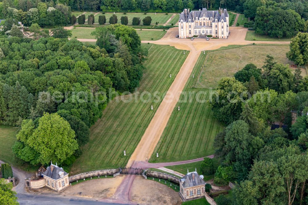 Aerial photograph Coudrecieux - Castle Le Domaine de la Pierre in Coudrecieux in Pays de la Loire, France