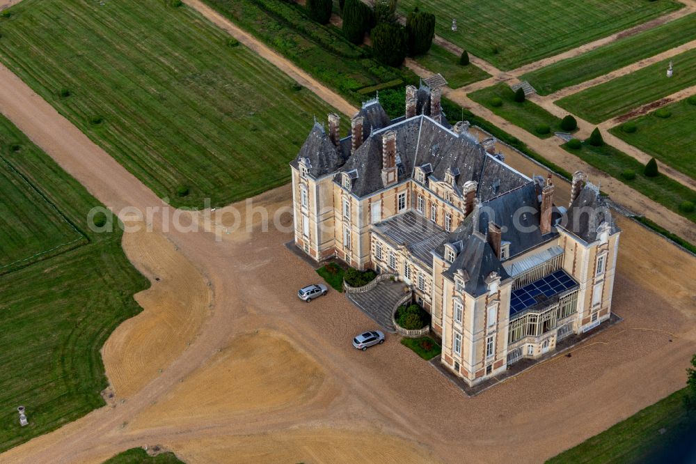 Aerial image Coudrecieux - Castle Le Domaine de la Pierre in Coudrecieux in Pays de la Loire, France
