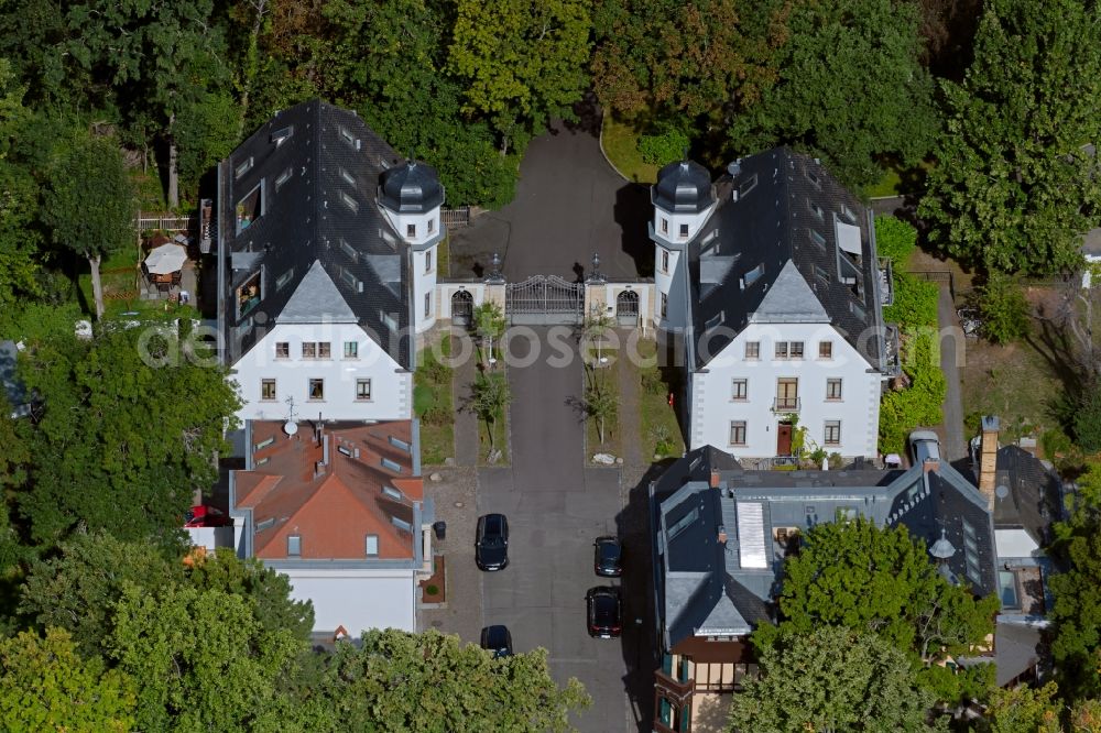 Leipzig from above - Palace Abtnaundorf in the district Abtnaundorf in Leipzig in the state Saxony, Germany