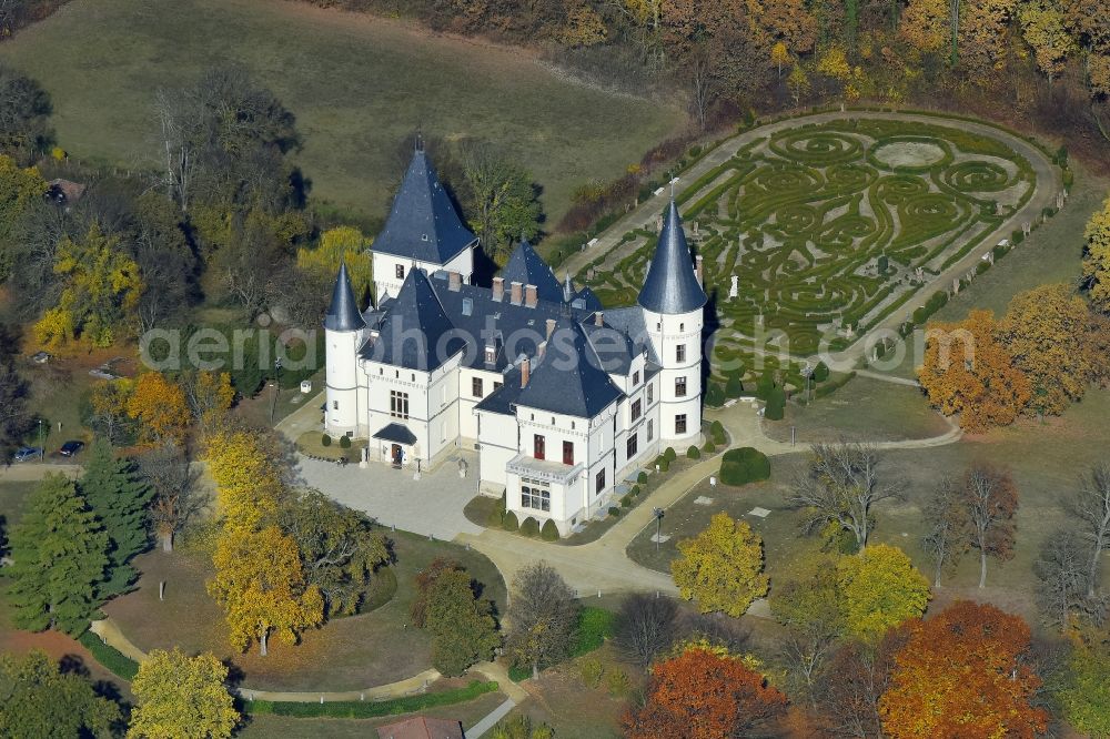 Aerial photograph Tiszadob - Palace Andrassy Castle in Tiszadob in Szabolcs-Szatmar-Bereg, Hungary